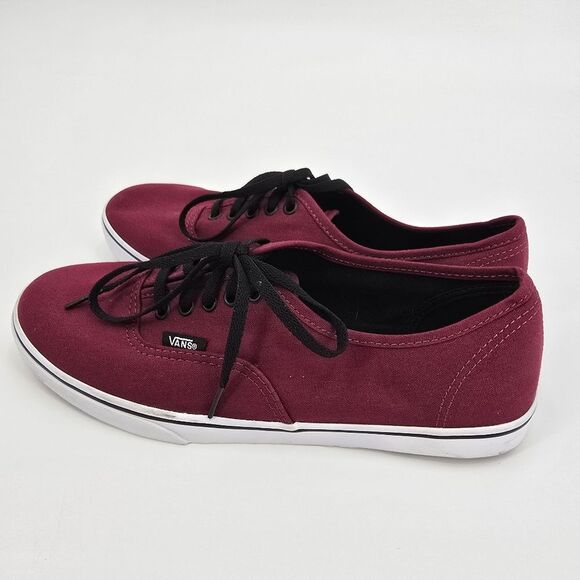 Vans Classics Low Pro Burgundy Unisex Canvas Sneakers Size M 8 W 9.5 NWOB - Picture 3 of 7